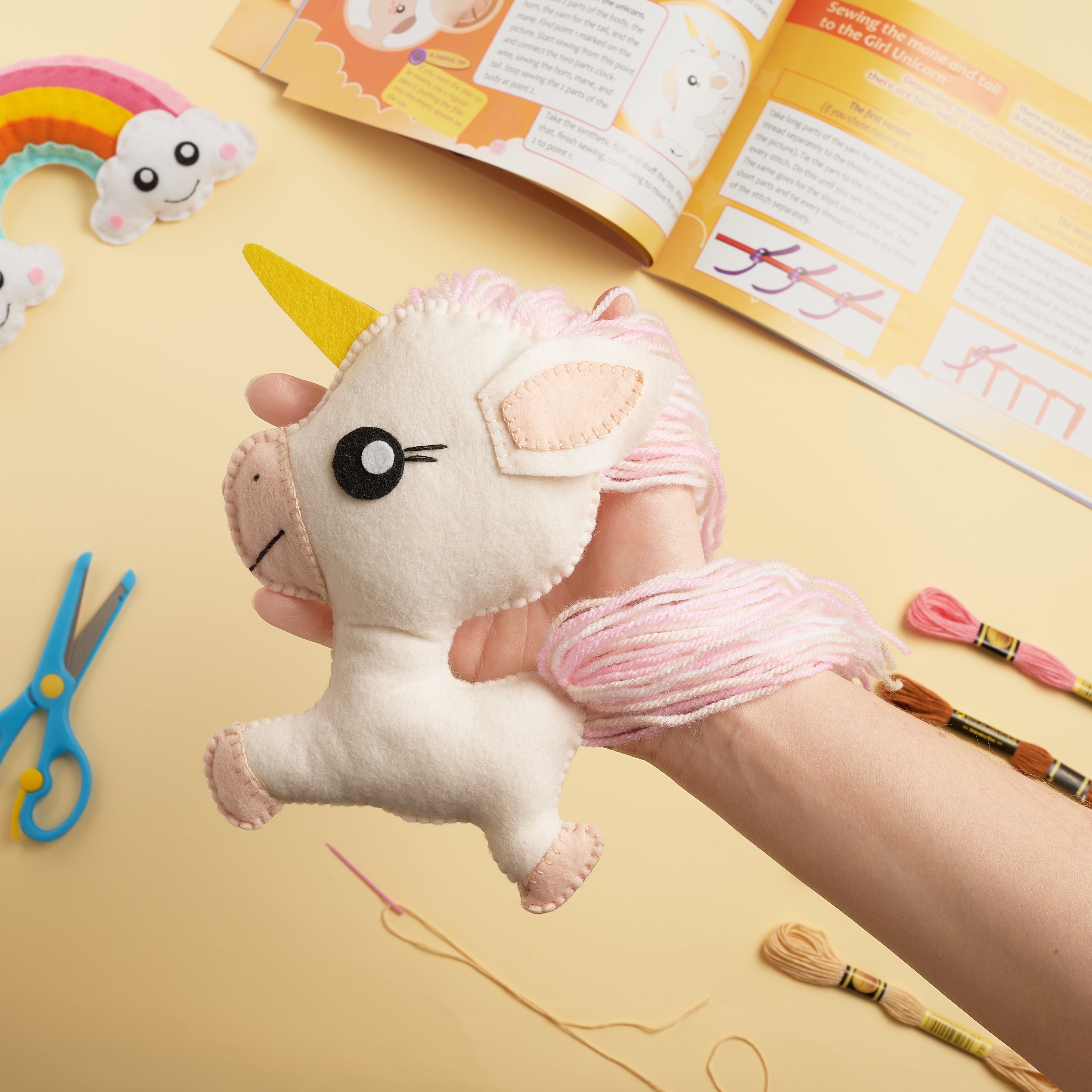  dooipoo Make a Unicorn Friend Fashion Designer Kit, Felt Sewing  Kit for Kids, Learn to Make 1 Easy-to-Sew Stuffie with Clothes &  Accessories : Toys & Games